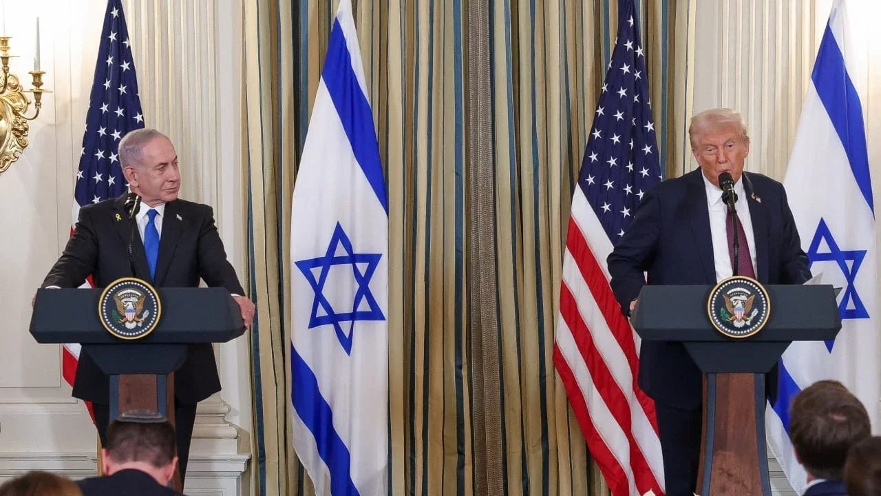 The U.S. President, Donald Trump, and the Israeli Prime Minister, Benjamin Netanyahu