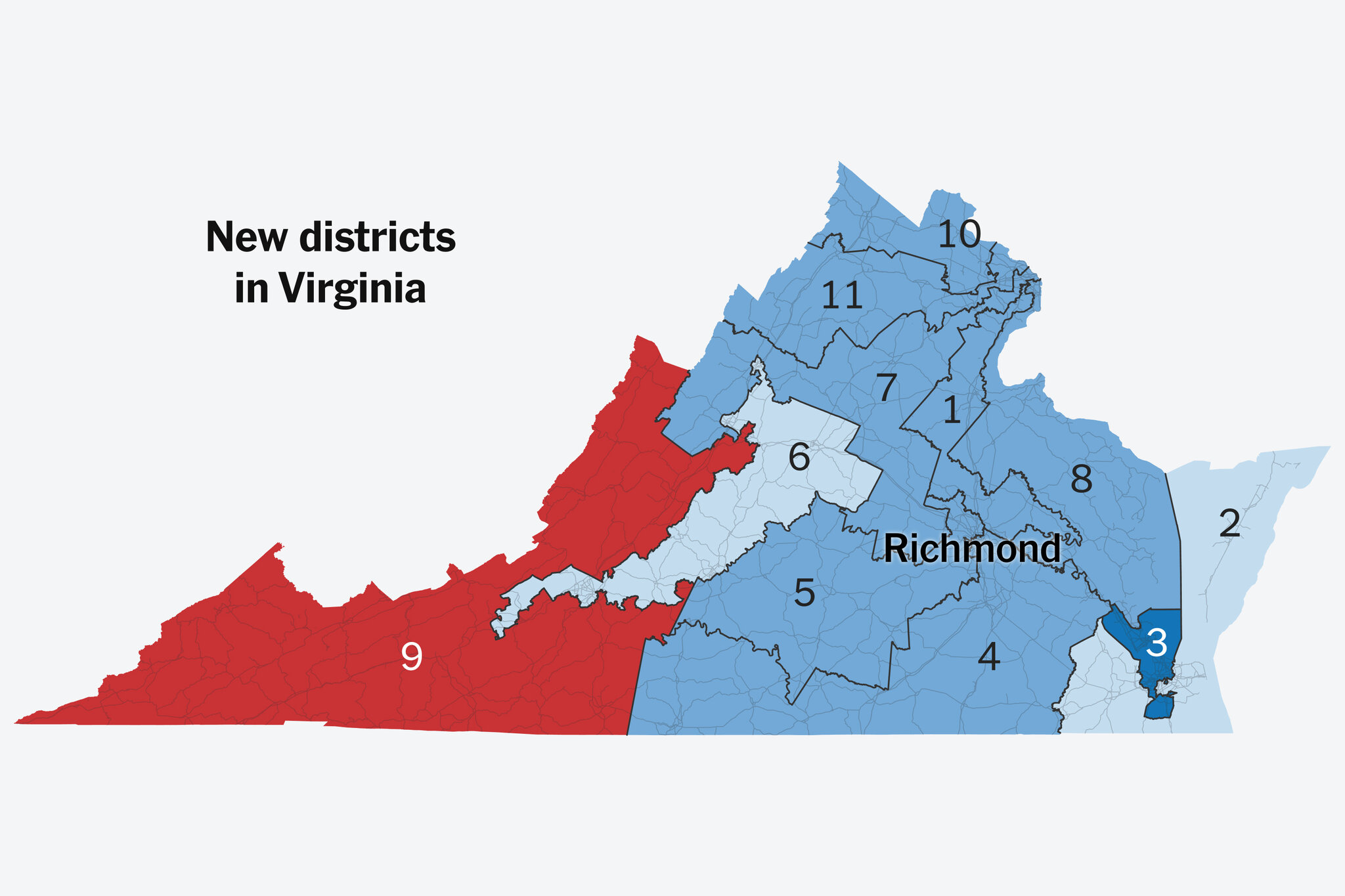 Democrats imposed a new electoral map in Virginia and eliminated Republican representation in the state