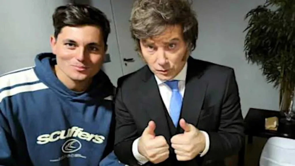 El presidente, Javier Milei y el periodista, Vito Quiles