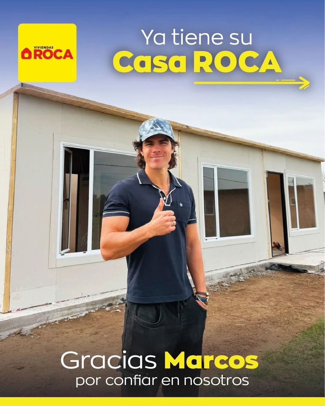 El posteo de Viviendas Roca mostrando la nueva casa de Marcos