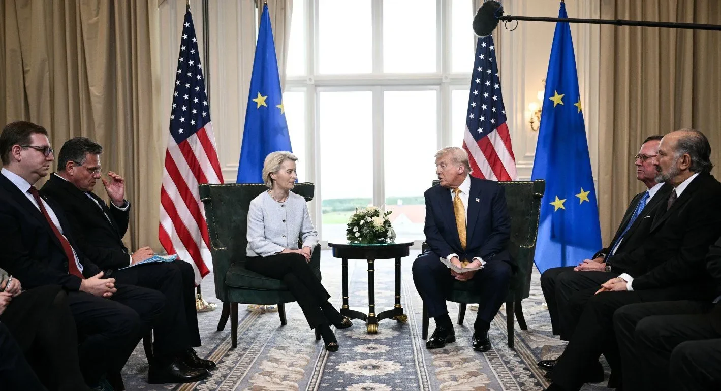 The leader accused the EU of stealing from US companies and promised an investigation