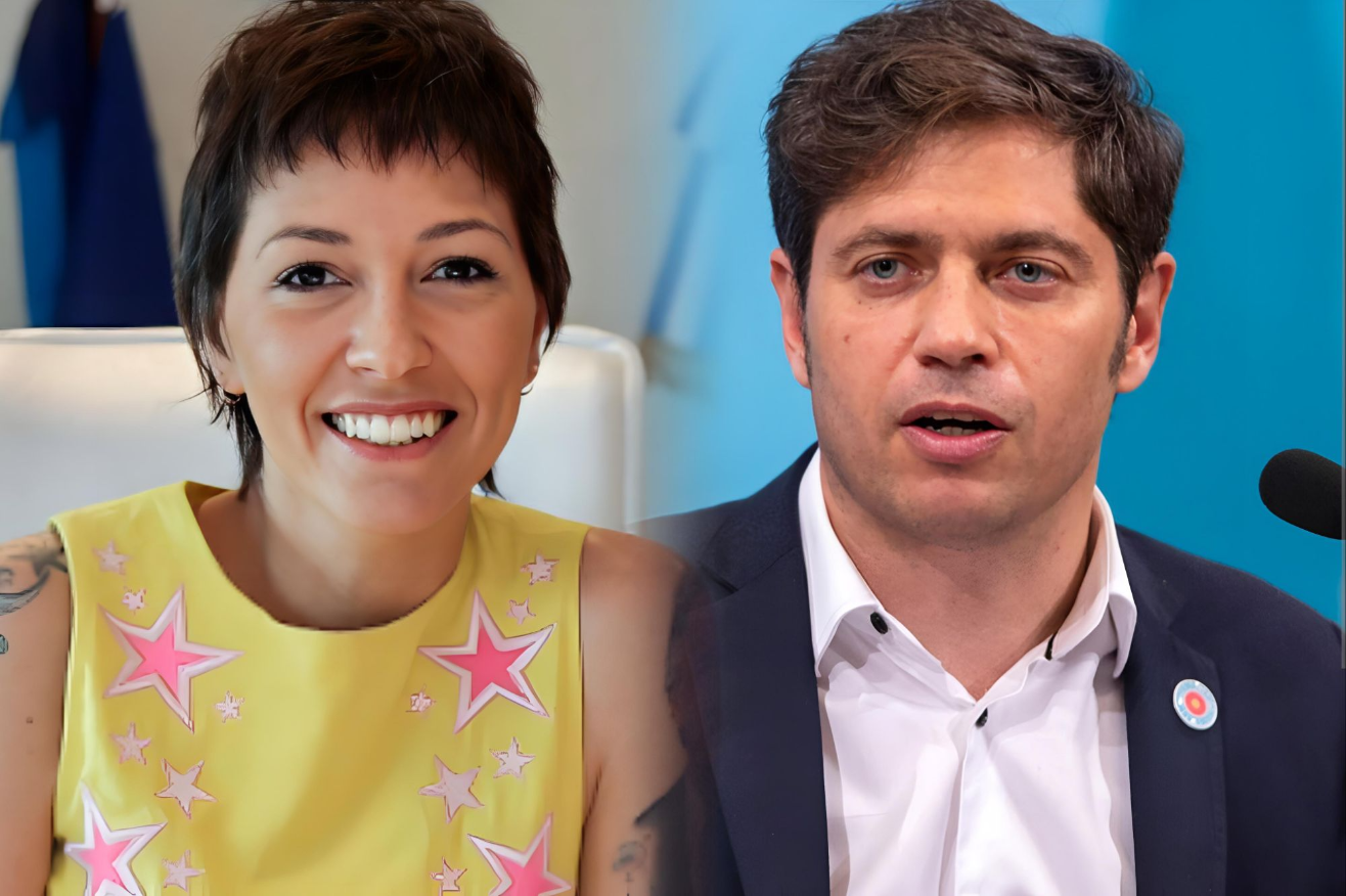 Mayra Mendoza y Axel Kicillof.
